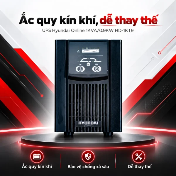 UPS Hyundai Online 1KVA/0.9W HD-1KT9