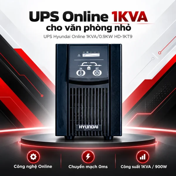 UPS Hyundai Online 1KVA/0.9W HD-1KT9