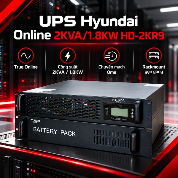 UPS HyunDai Online 2KVA/1.8KW HD-2KR9