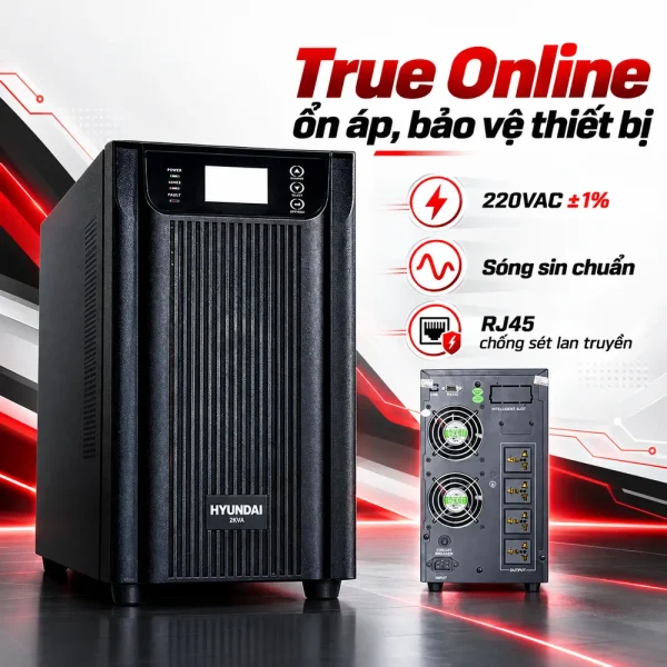 UPS HyunDai Online 2KVA/1.8KW HD-2KT9