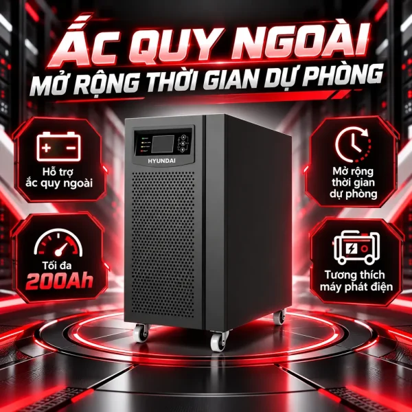 UPS HyunDai Online 3KVA/2.7KW HD-3KS