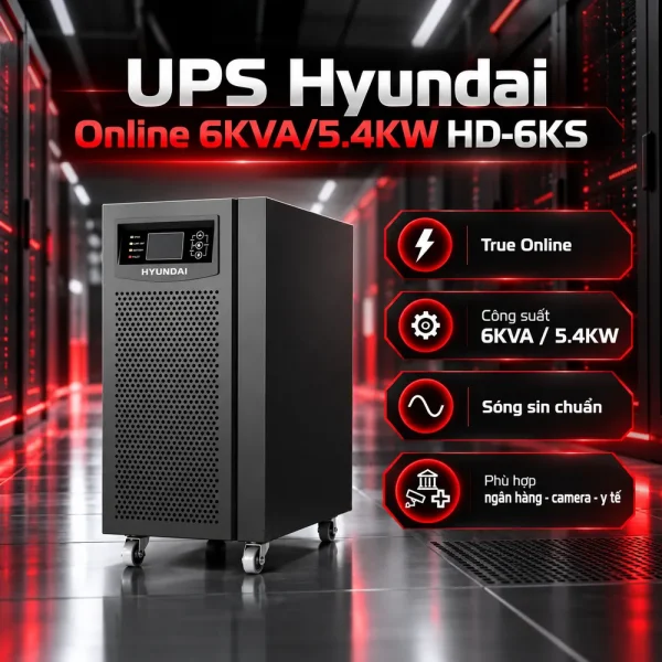 UPS HyunDai Online 6KVA/5.4KW HD-6KS