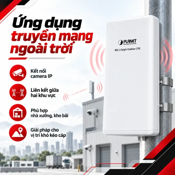 Wireless PLANET WNAP-6315 2.4GHz 150Mbps Outdoor AP/Router
